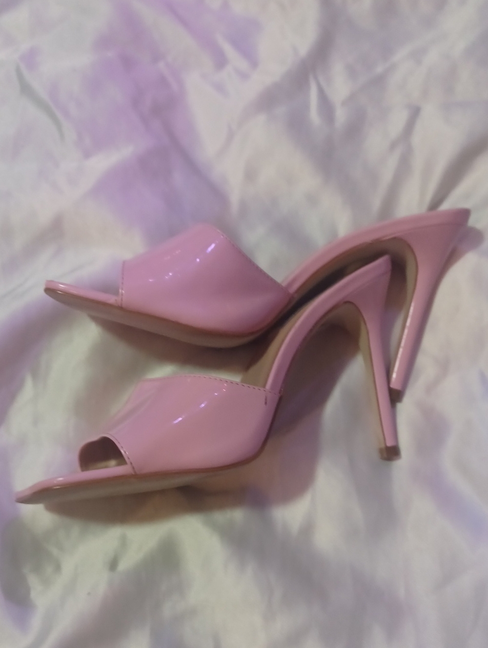 Steve Madden Petal Pink Patent Pumps Mules Size.8.5